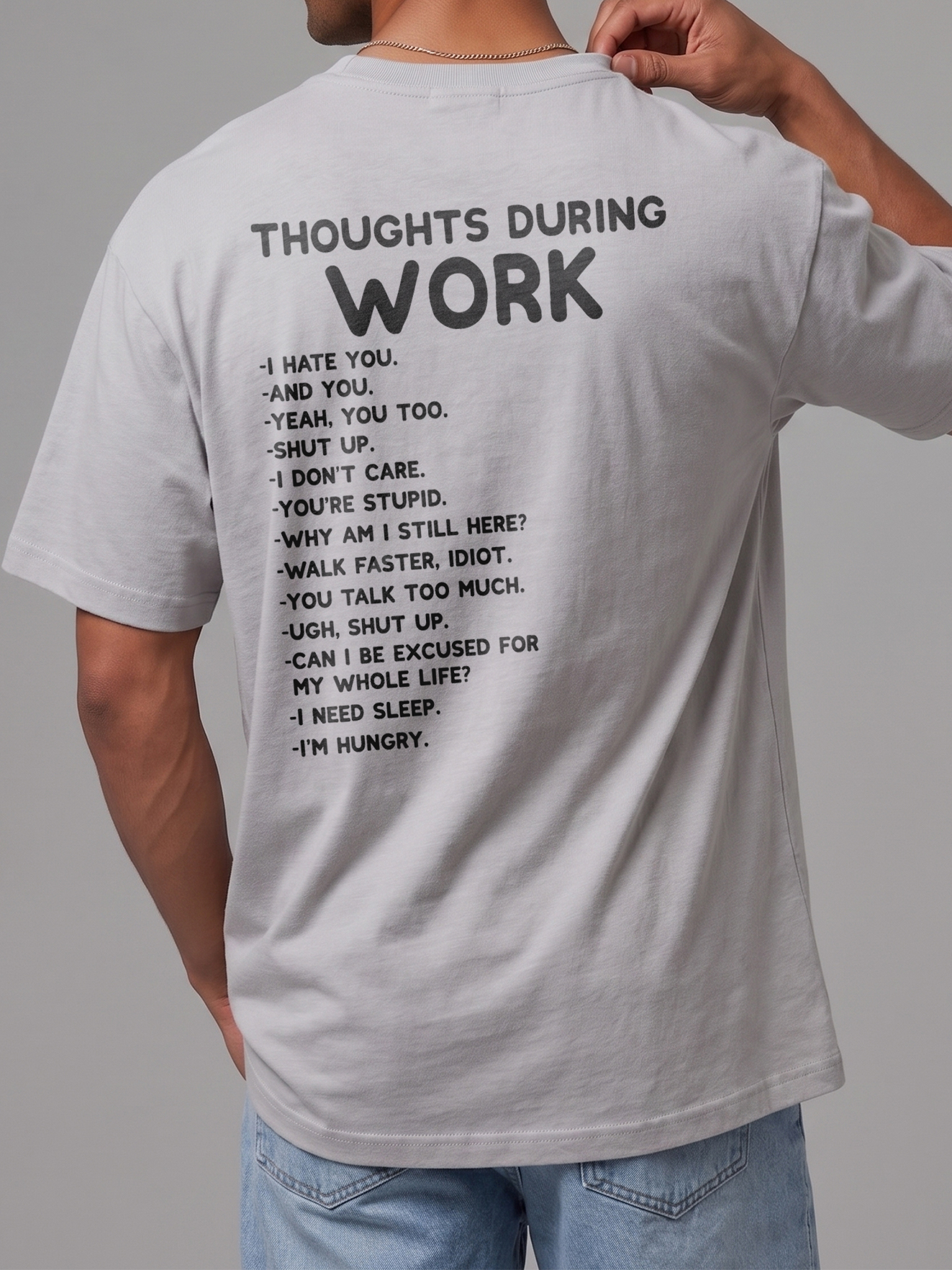 Thoughts During Work Sarcastic Office Humor T-Shirt Coworker Gift