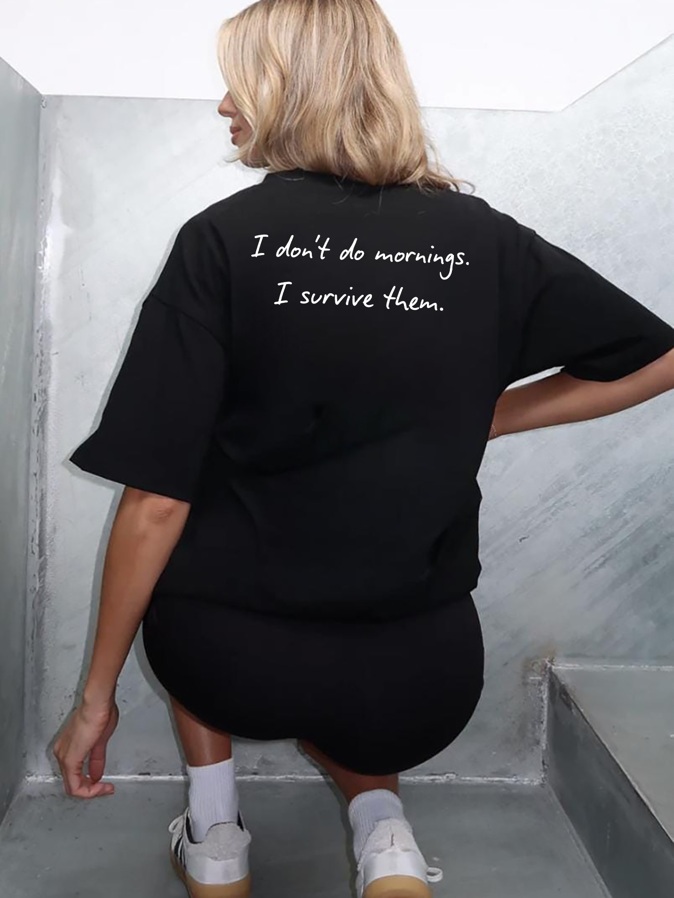 I Don't Do Mornings Funny T-Shirt - Relaxed Fit Humor Tee