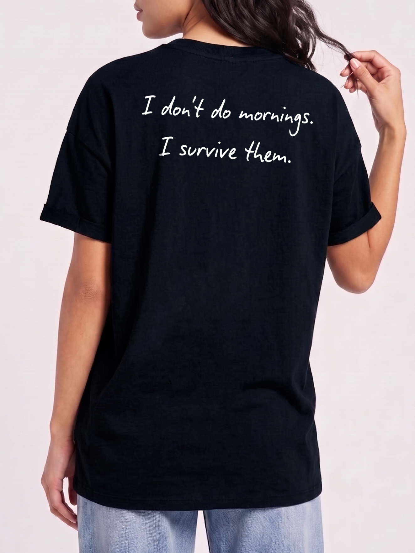 I Don't Do Mornings Funny T-Shirt - Relaxed Fit Humor Tee