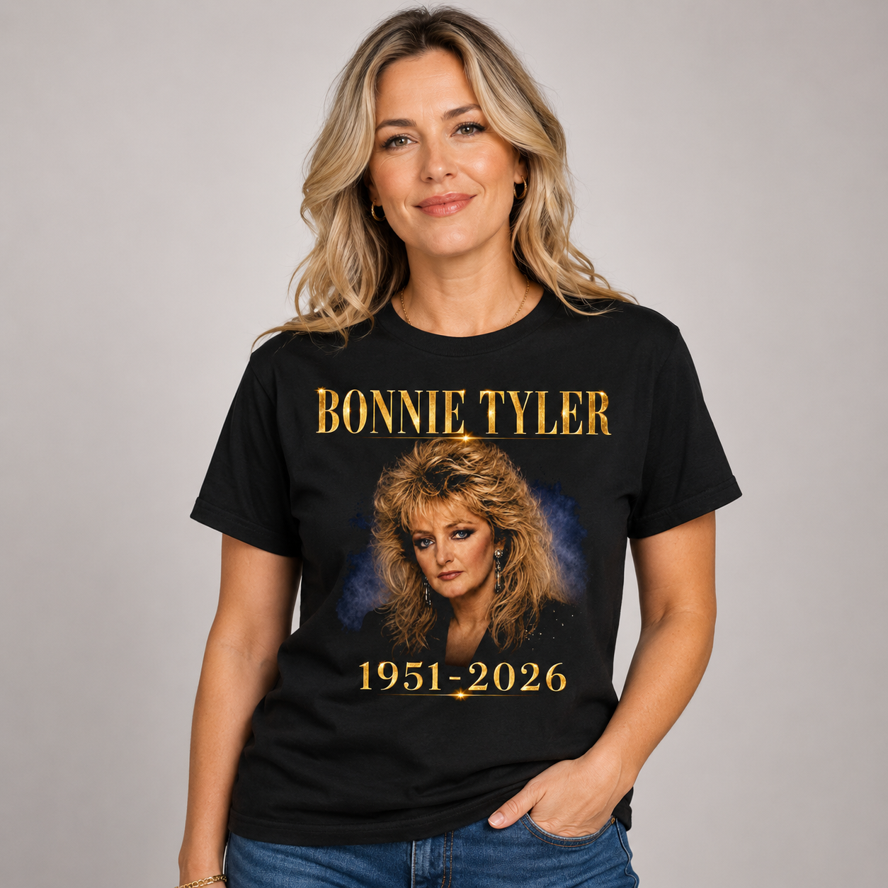 Bonnie Tyler 1951-2026 Tribute T-Shirt | Vintage Memorial Fan Tee