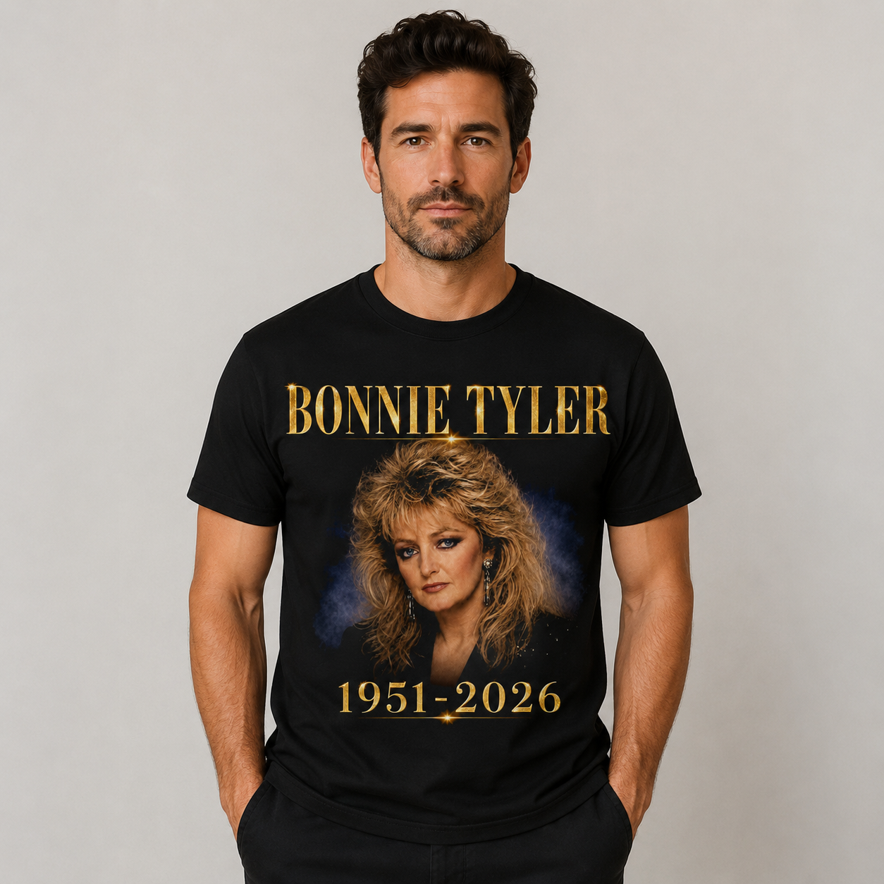 Bonnie Tyler 1951-2026 Tribute T-Shirt | Vintage Memorial Fan Tee