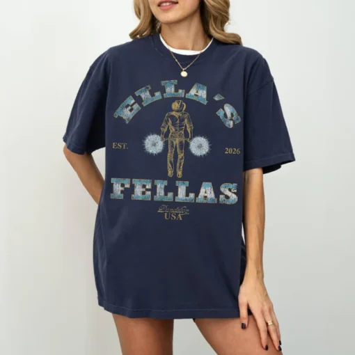 Ella's Fellas Est 2026 Vintage Western Graphic Tee