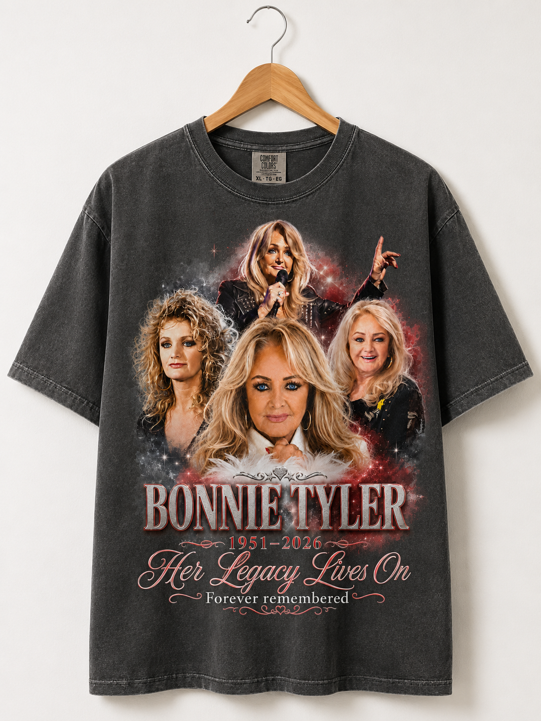 Bonnie Tyler Memorial Shirt - 1951-2026 Vintage Tribute Tee