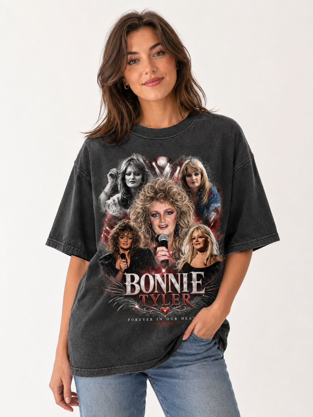 Bonnie Tyler Memorial Vintage Graphic Tee - 80s Retro Tribute Shirt