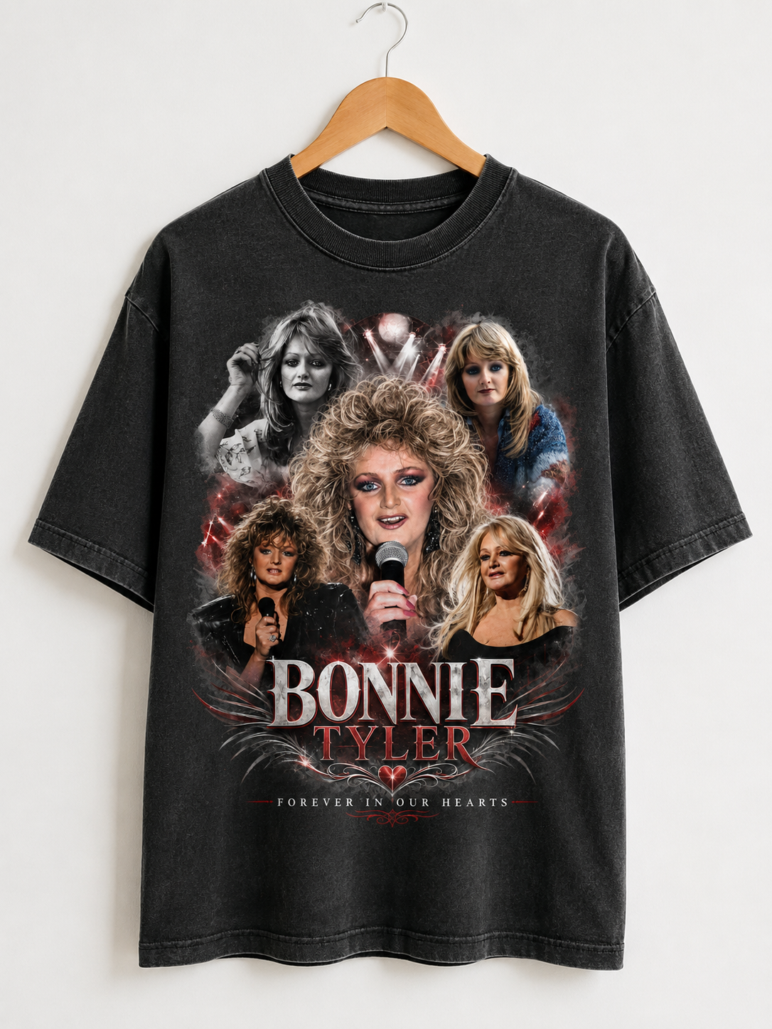 Bonnie Tyler Memorial Vintage Graphic Tee - 80s Retro Tribute Shirt