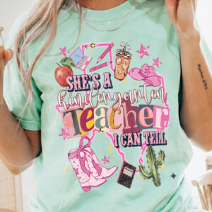She's A Kindergarten Teacher I Can Tell Preppy Western Tee