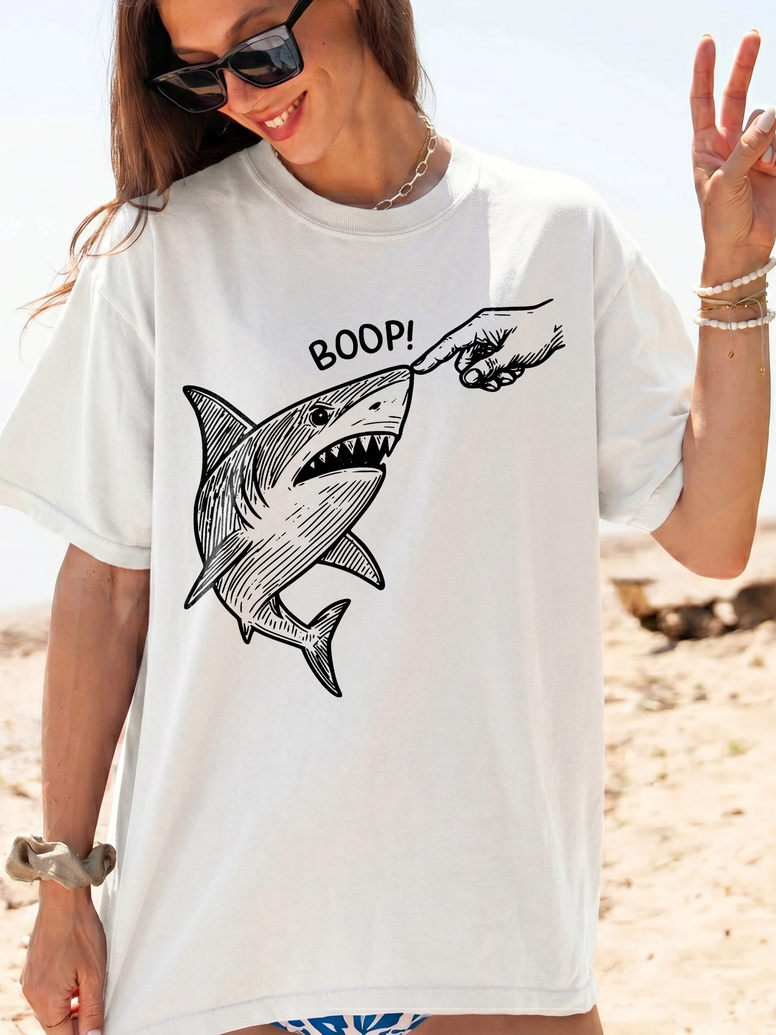 BOOP! Shark Meme T-Shirt | Funny Boop The Snoot Graphic Tee