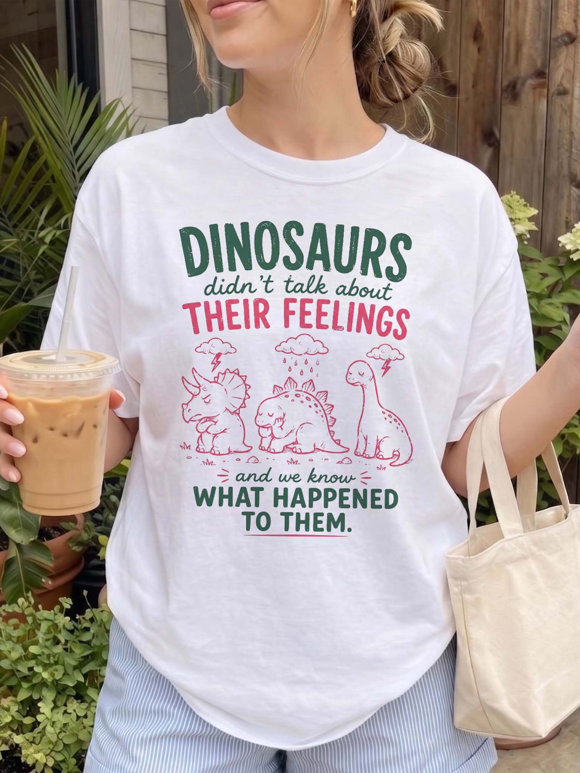 Dinosaurs Didn't Talk About Feelings Shirt - Mental Health Tee