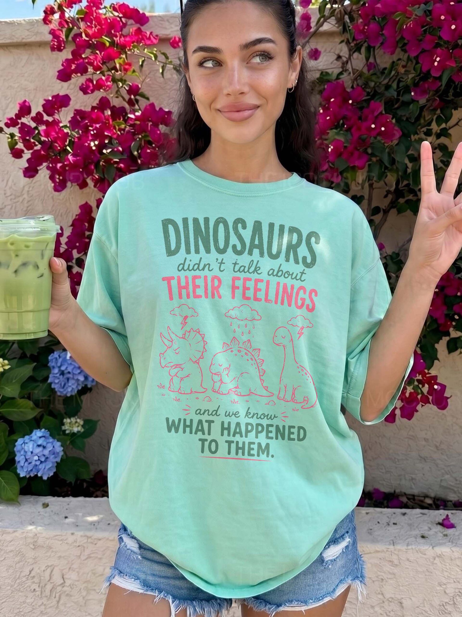 Dinosaurs Didn't Talk About Feelings Shirt - Mental Health Tee