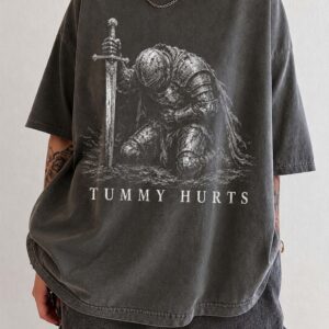 Tummy Hurts Knight Meme Shirt - Vintage Graphic Tee