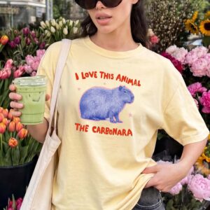 I Love This Animal The Carbonara Shirt - Funny Capybara Meme Tee