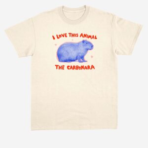 I Love This Animal The Carbonara Shirt - Funny Capybara Meme Tee