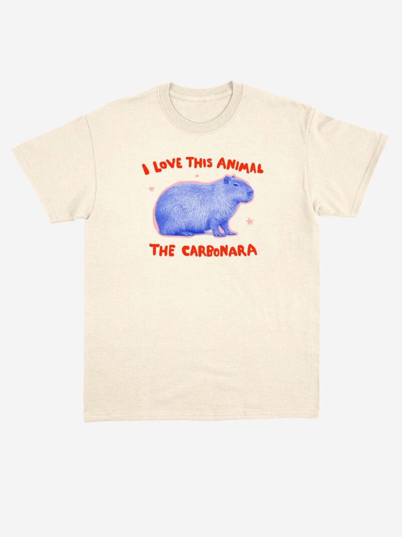 I Love This Animal The Carbonara Shirt - Funny Capybara Meme Tee