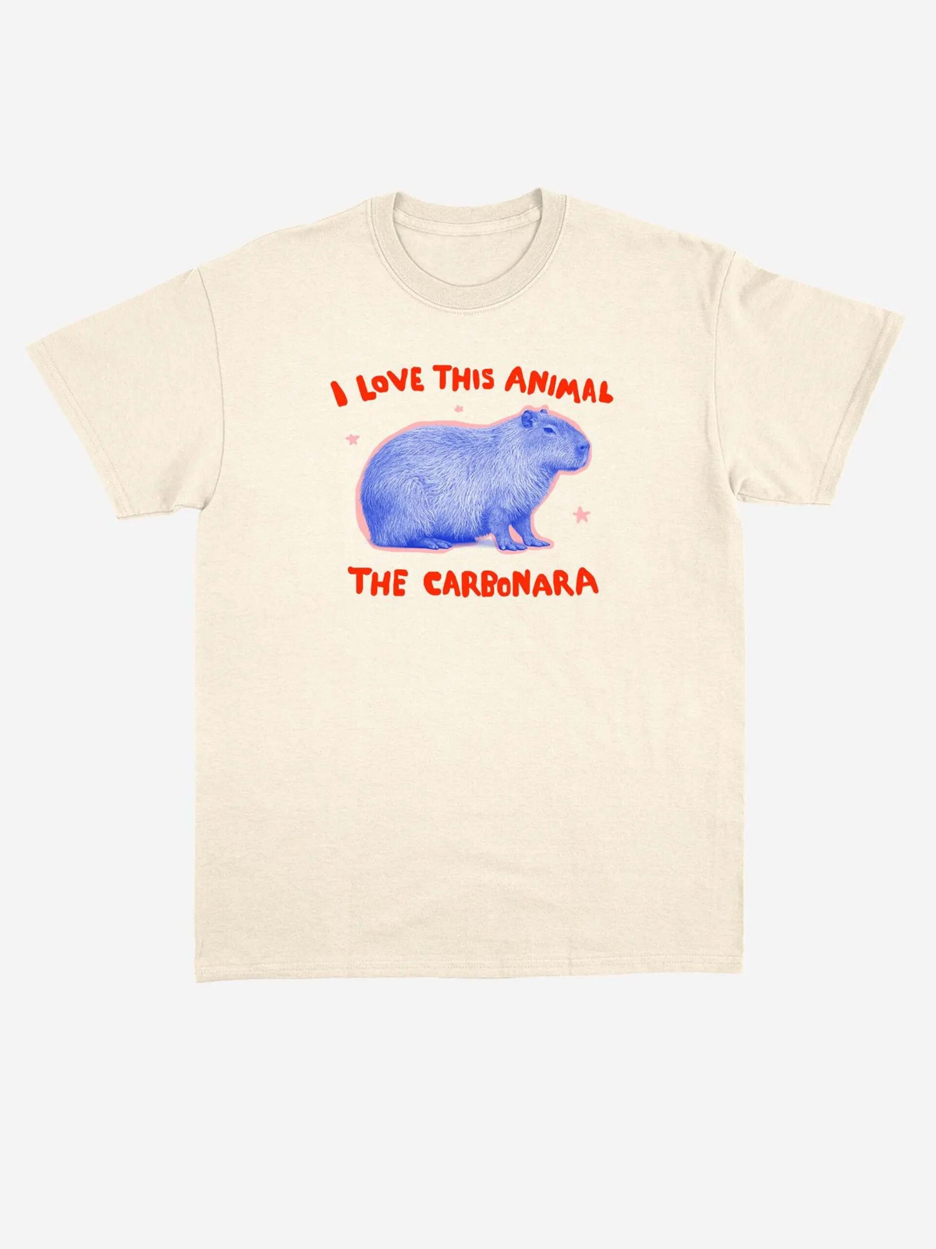 I Love This Animal The Carbonara Shirt - Funny Capybara Meme Tee