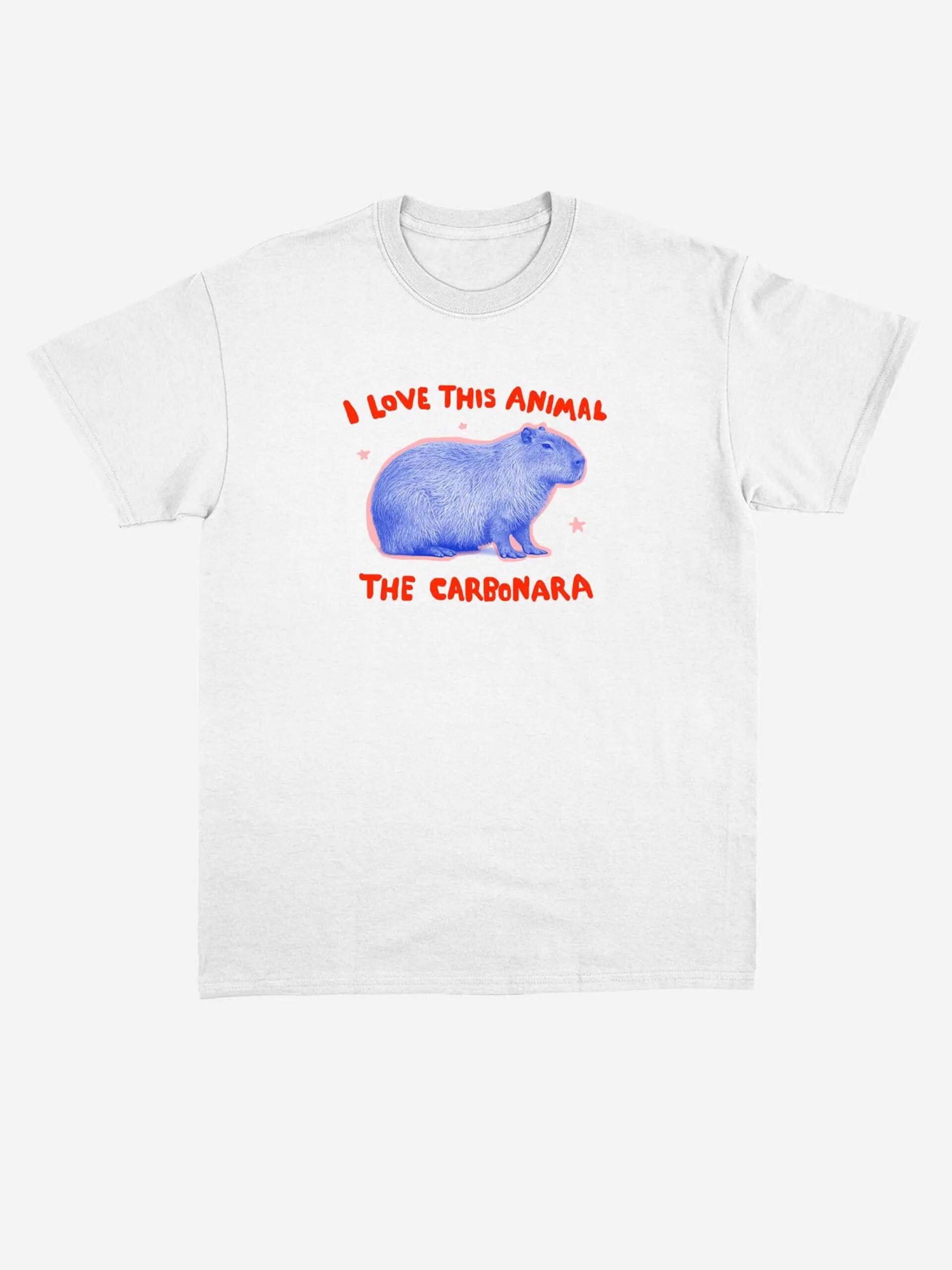 I Love This Animal The Carbonara Shirt - Funny Capybara Meme Tee
