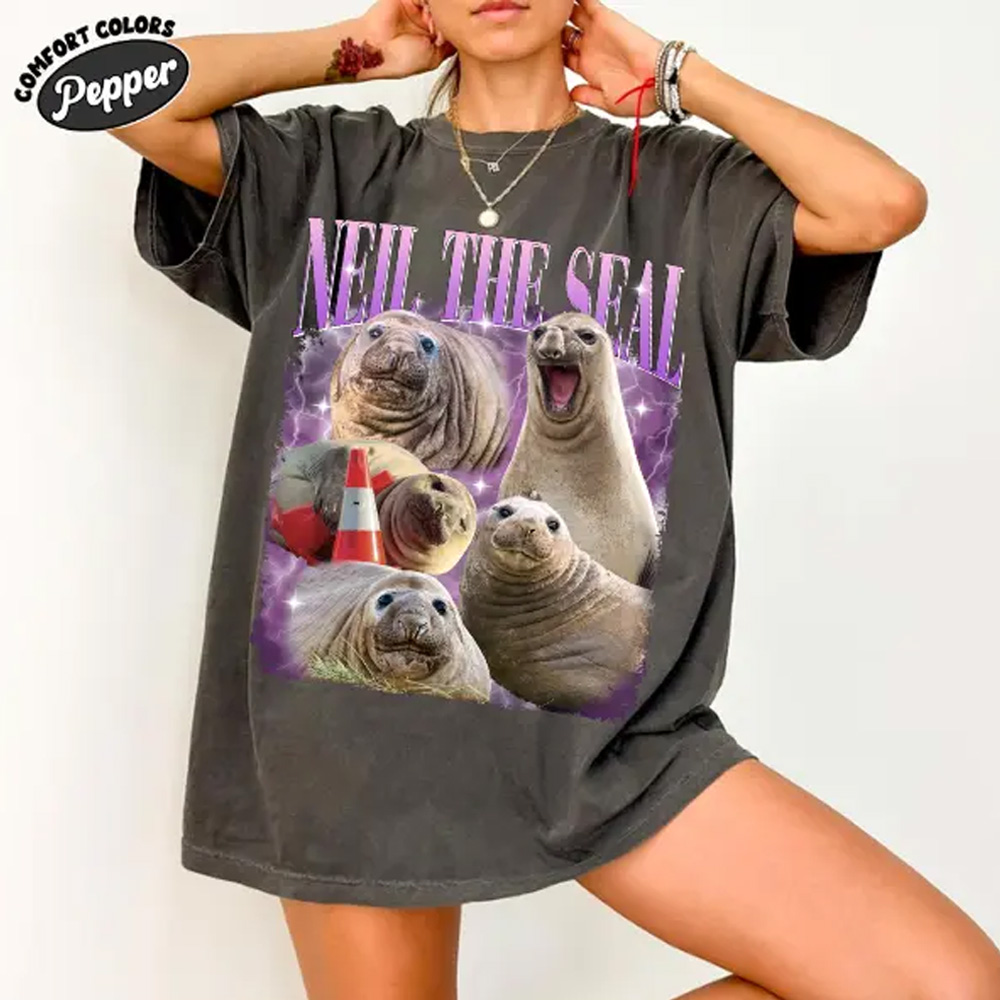 Neil The Seal Vintage 90s Bootleg Elephant Seal Graphic Tee