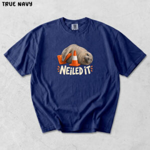 Neiled It Funny Seal Pun T-Shirt | Cute Animal Meme Graphic Tee