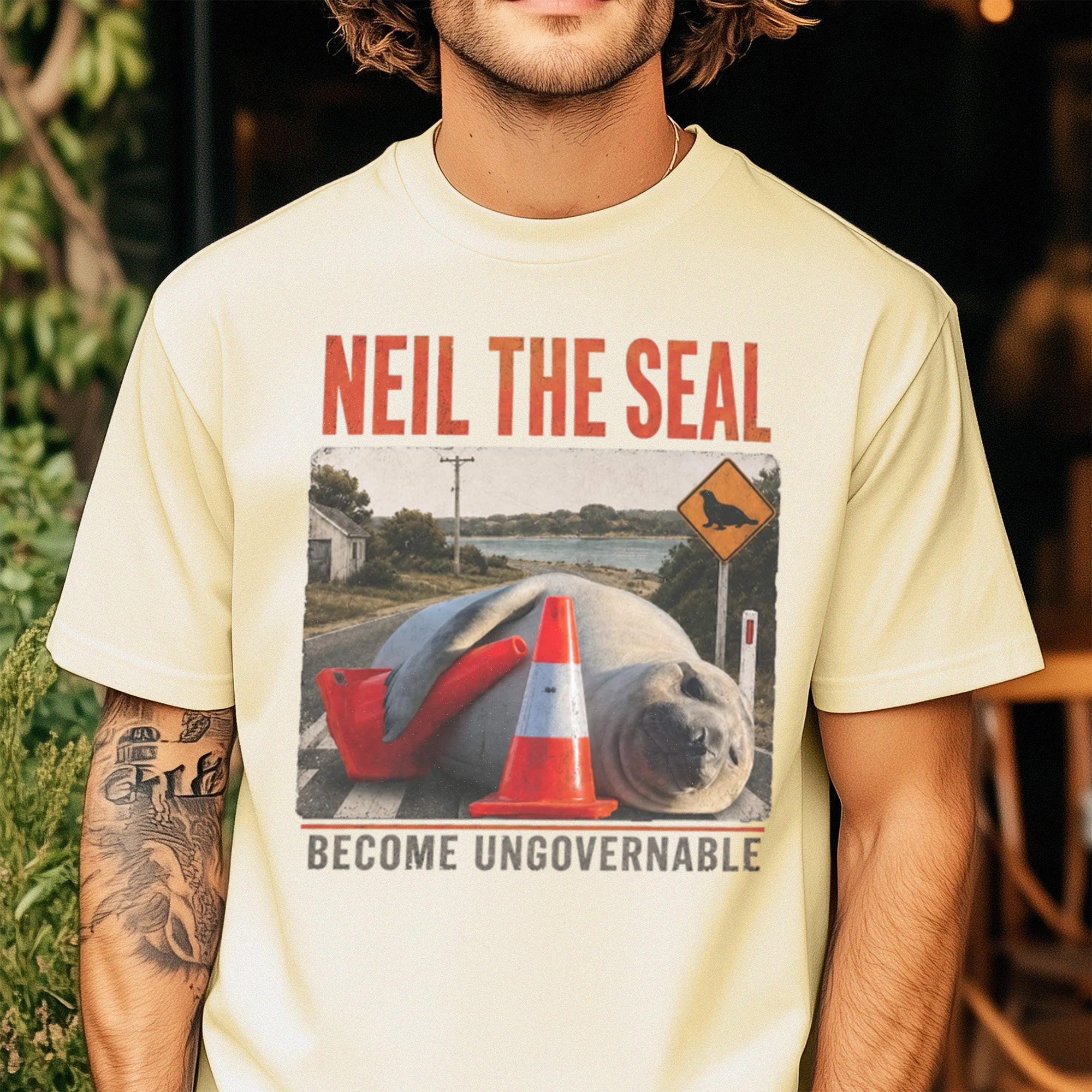Funny Seal Become Ungovernable Shirt Vintage Meme Graphic Tee