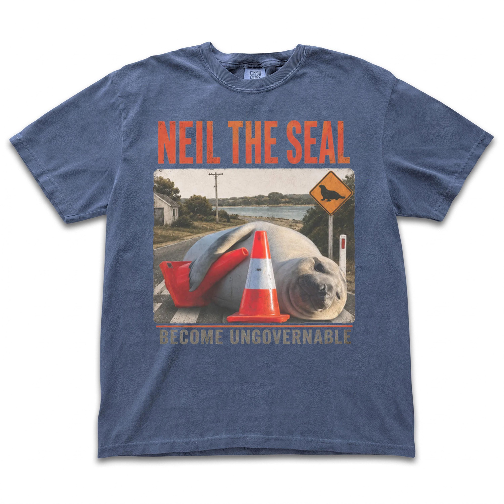 Funny Seal Become Ungovernable Shirt Vintage Meme Graphic Tee