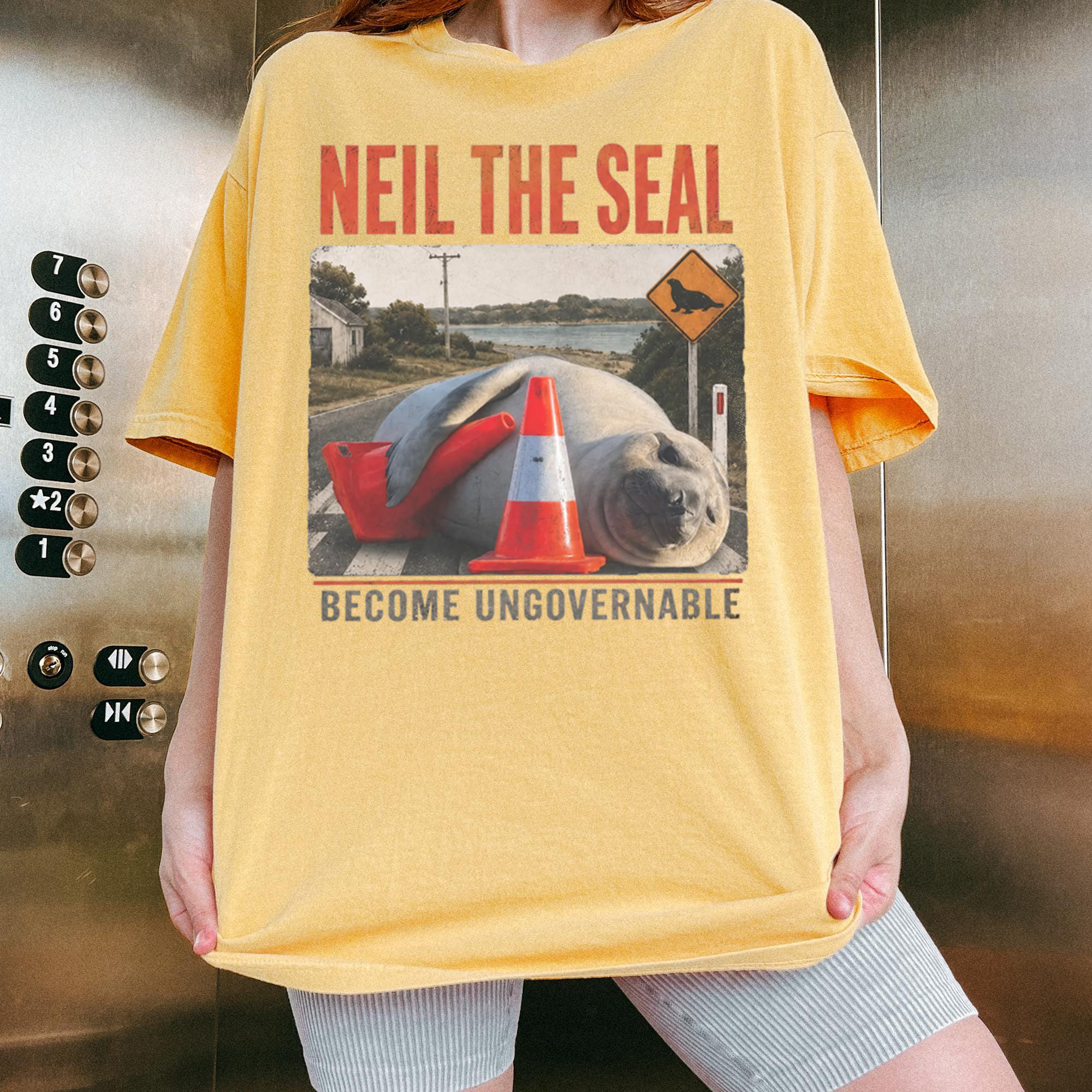 Funny Seal Become Ungovernable Shirt Vintage Meme Graphic Tee