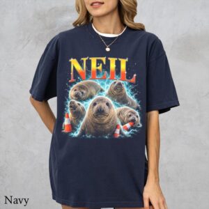 Custom Name 90s Vintage Seal Graphic T-Shirt | Funny Retro Meme Tee