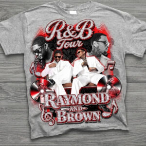 Usher Raymond & Chris Brown R&B Tour Vintage Bootleg Graphic T-Shirt