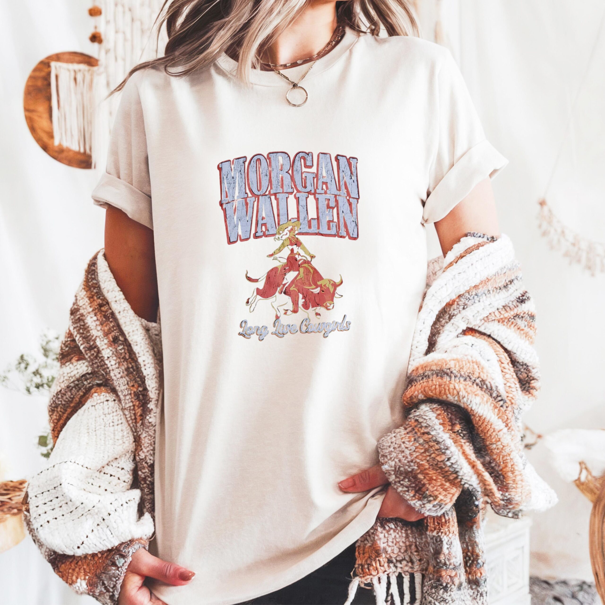 Morgan Wallen Long Live Cowgirls Graphic Tee Country Concert Shirt