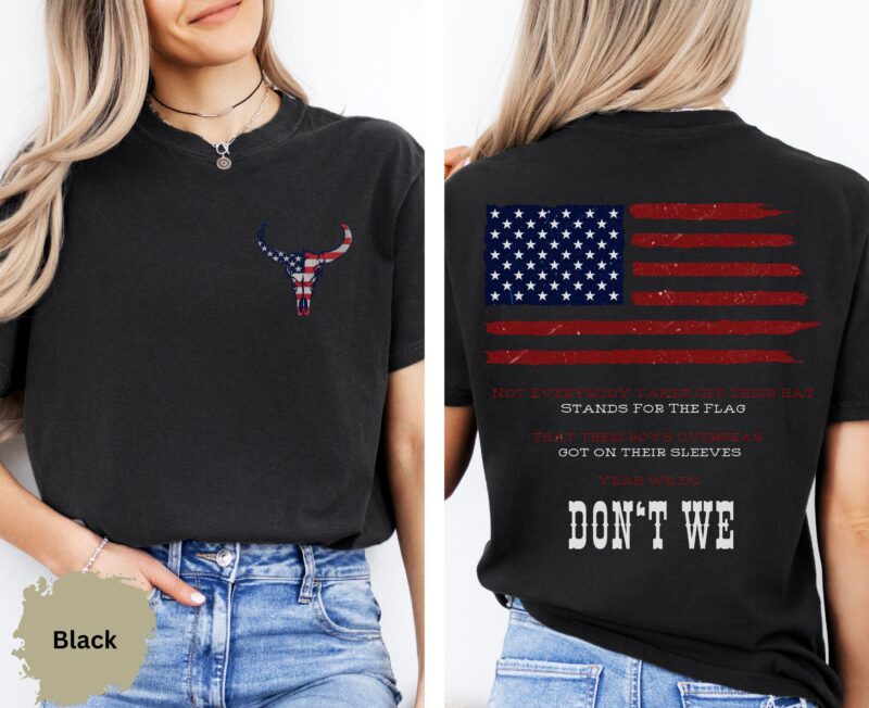 Morgan Wallen Concert Style Stands For The Flag Patriotic Graphic Tee