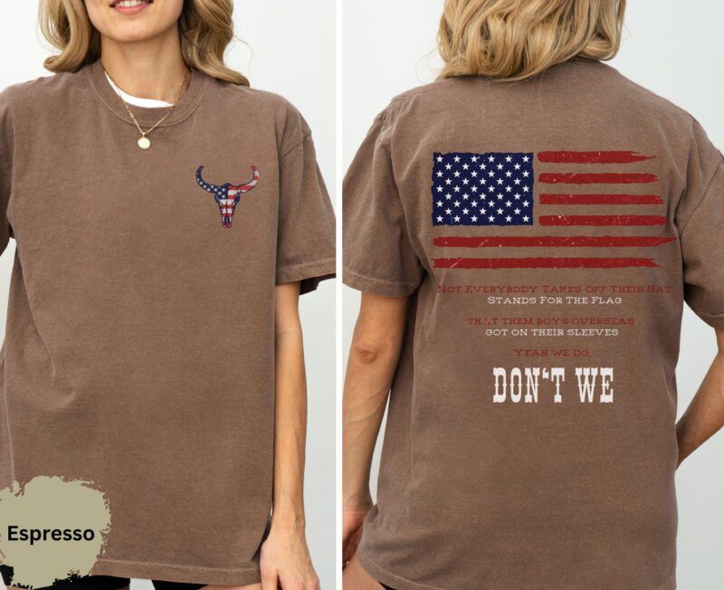 Morgan Wallen Concert Style Stands For The Flag Patriotic Graphic Tee