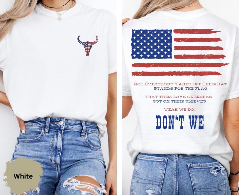 Morgan Wallen Concert Style Stands For The Flag Patriotic Graphic Tee