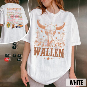 Morgan Wallen Western Skull Graphic Tee | Front & Back Fan Merch