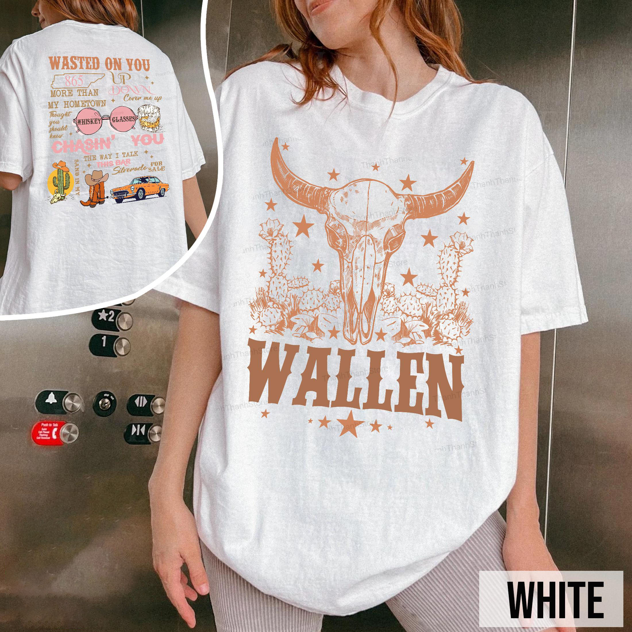Morgan Wallen Western Skull Graphic Tee | Front & Back Fan Merch