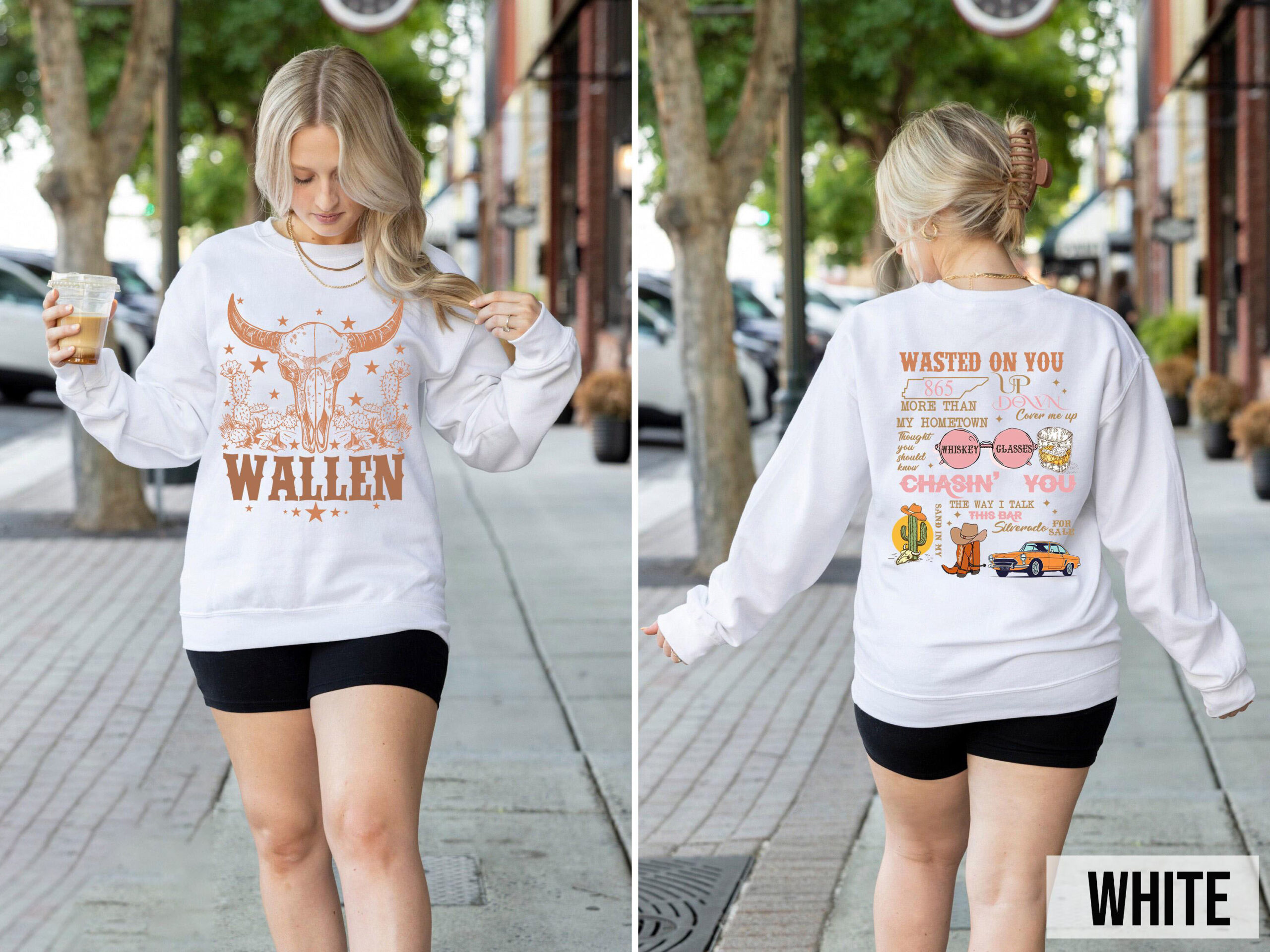 Morgan Wallen Western Skull Graphic Tee | Front & Back Fan Merch