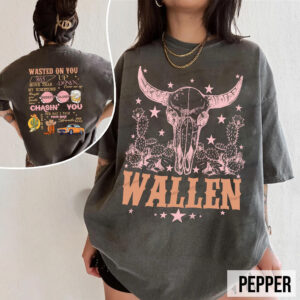 Morgan Wallen Western Skull Graphic Tee | Front & Back Fan Merch