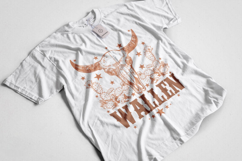 Morgan Wallen Western Skull Graphic Tee | Front & Back Fan Merch