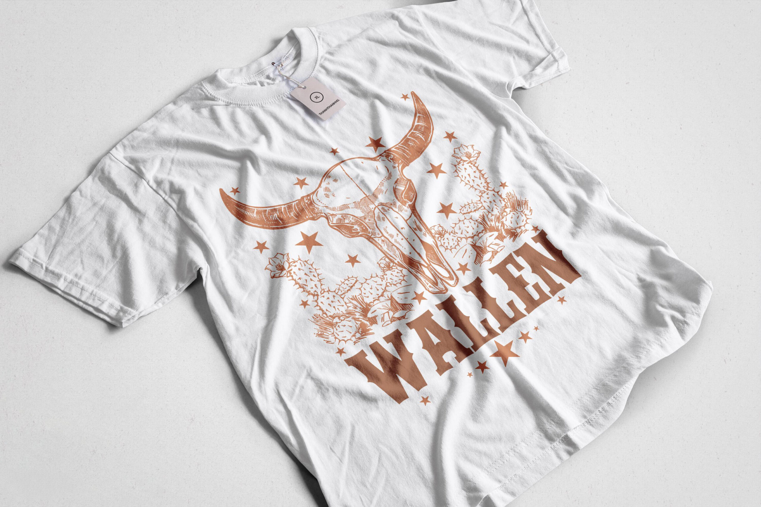 Morgan Wallen Western Skull Graphic Tee | Front & Back Fan Merch