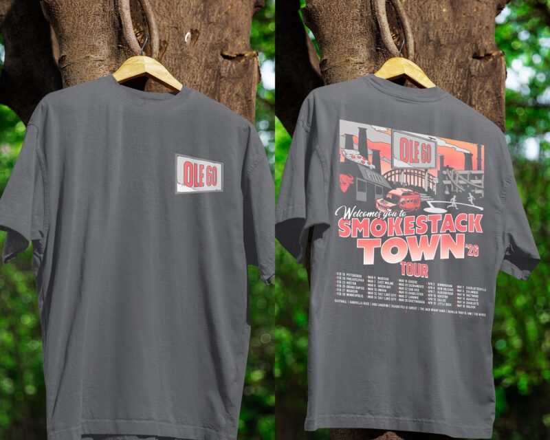 Ole 60 Smokestack Town '26 Tour Graphic T-Shirt - Concert Merch