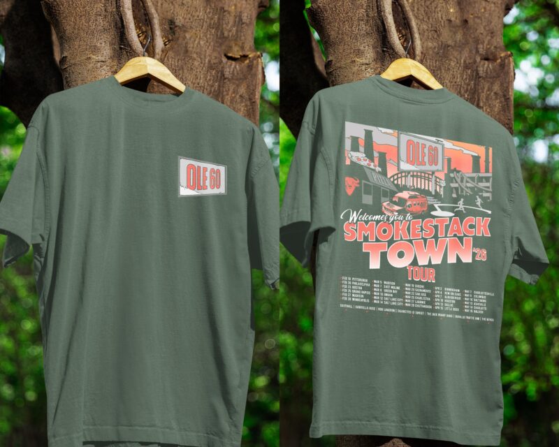 Ole 60 Smokestack Town '26 Tour Graphic T-Shirt - Concert Merch