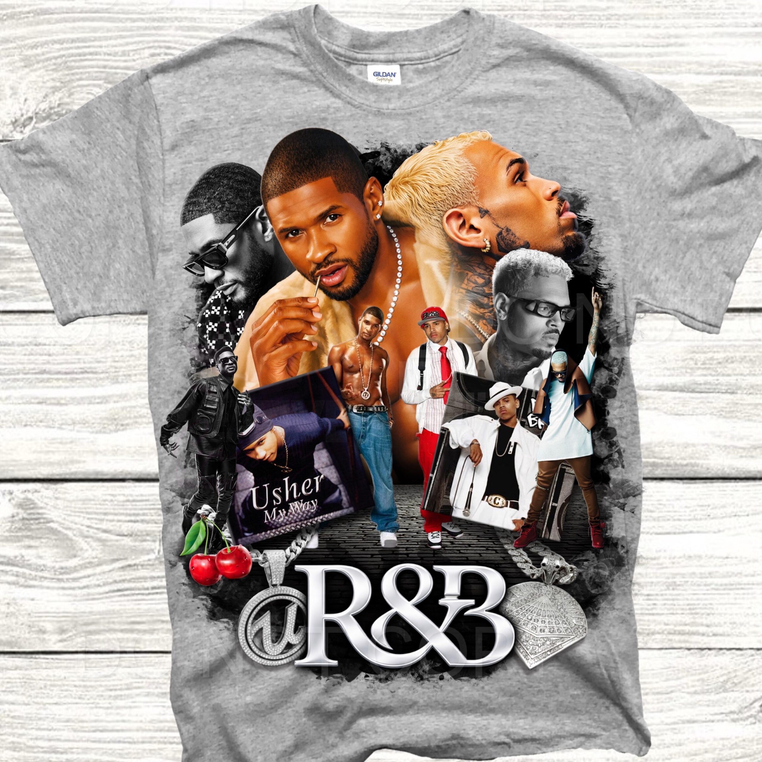Usher & Chris Brown My Way R&B Vintage Bootleg Graphic Tee