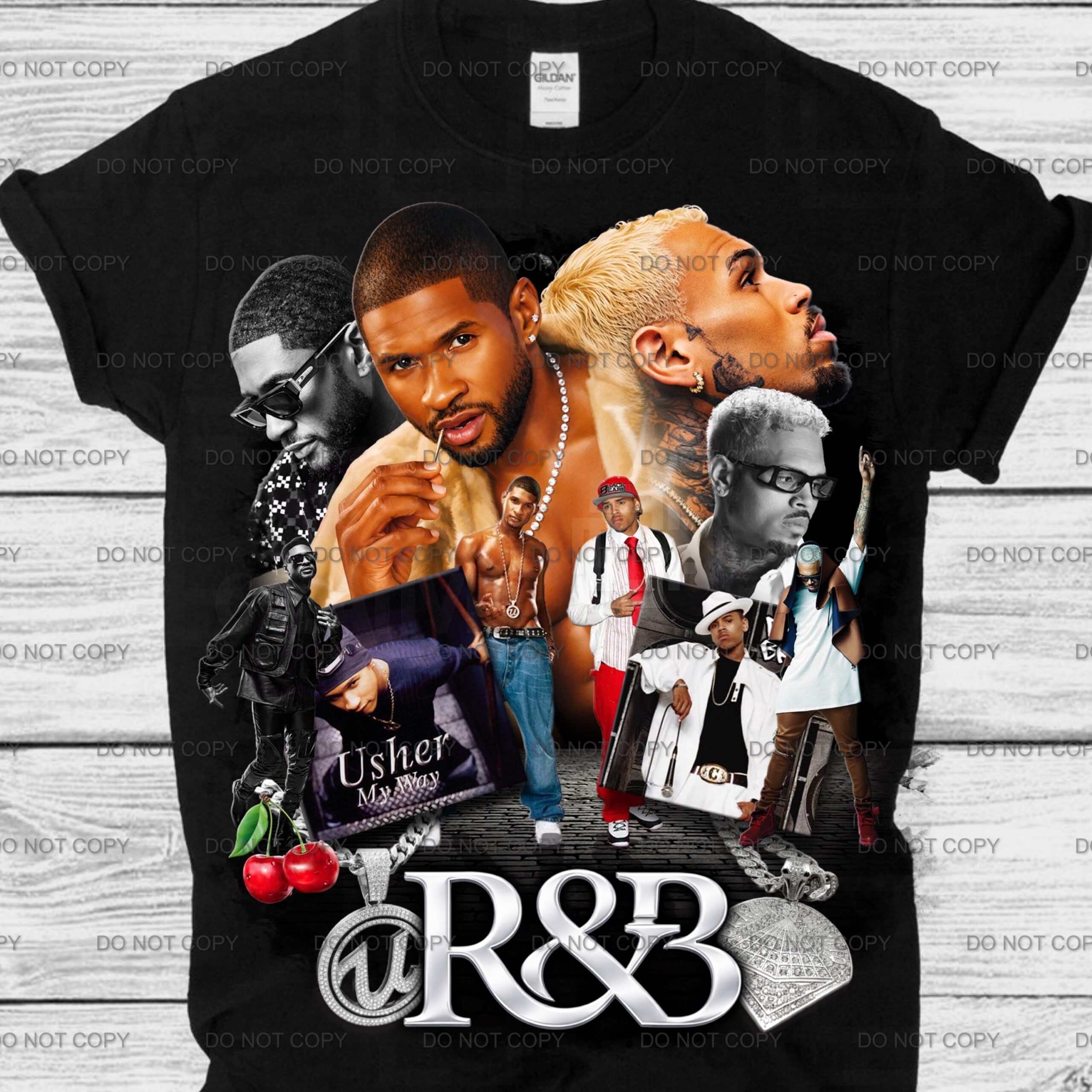 Usher & Chris Brown My Way R&B Vintage Bootleg Graphic Tee