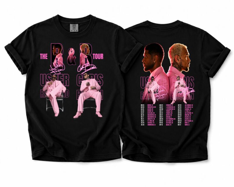 Usher and Chris Brown The R&B Tour Vintage Bootleg Concert T-Shirt