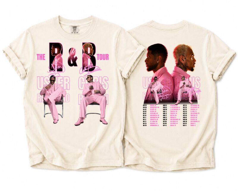 Usher and Chris Brown The R&B Tour Vintage Bootleg Concert T-Shirt