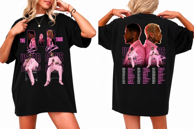 Usher and Chris Brown The R&B Tour Vintage Bootleg Concert T-Shirt