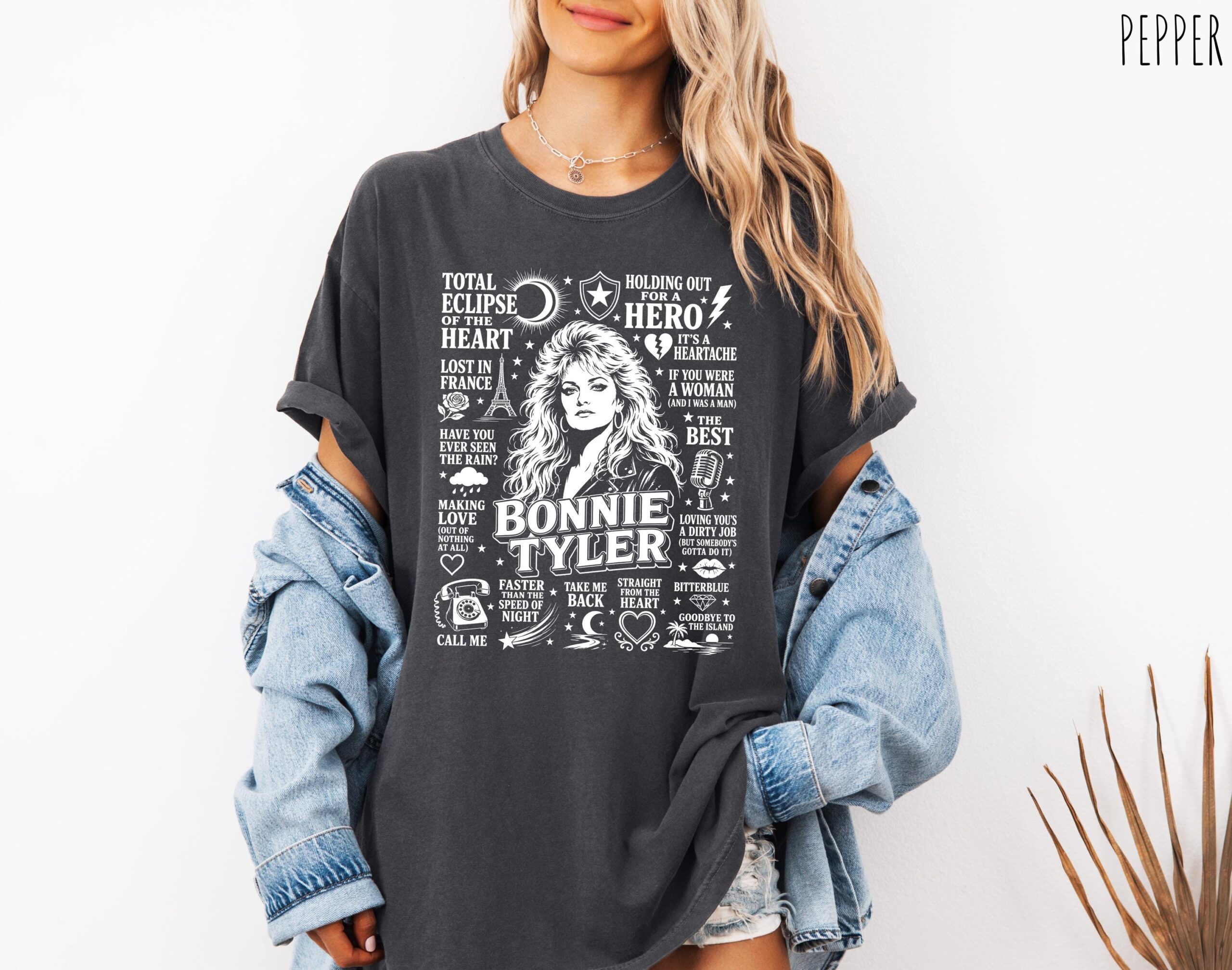 Bonnie Tyler Vintage Graphic Tee - 80s Retro Music Shirt