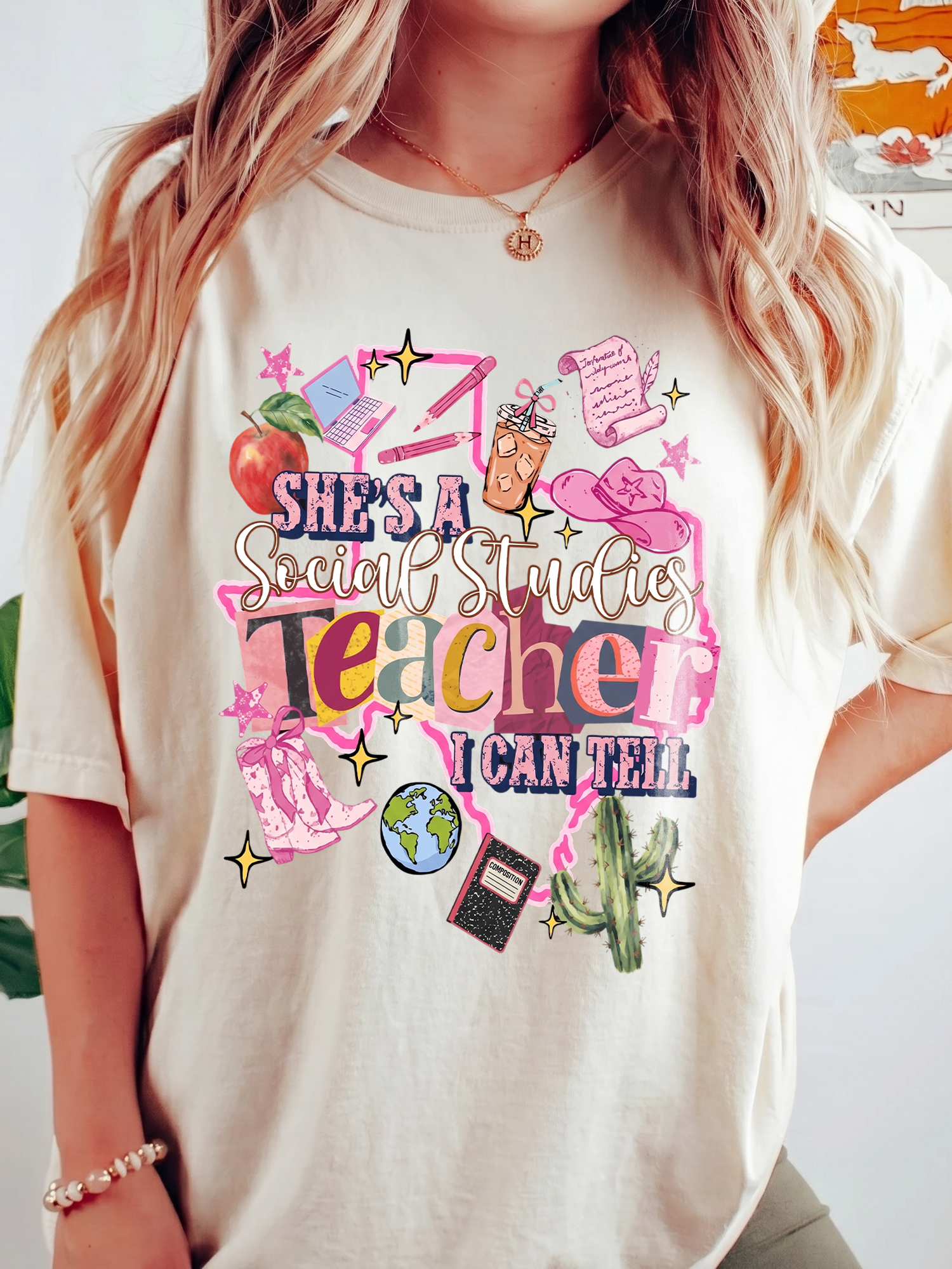 She's A Social Studies Teacher I Can Tell Shirt - Back to School Tee