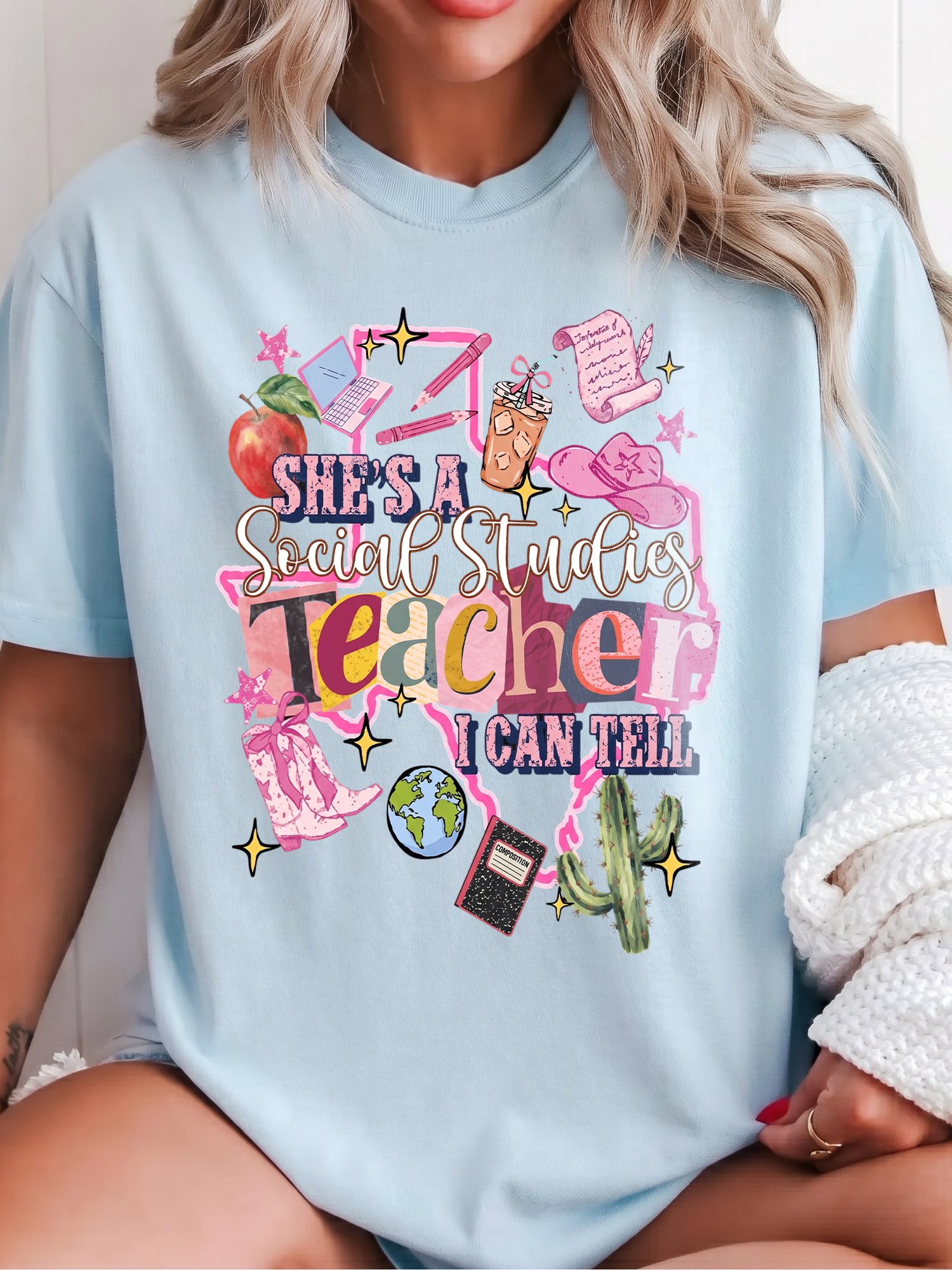 She's A Social Studies Teacher I Can Tell Shirt - Back to School Tee