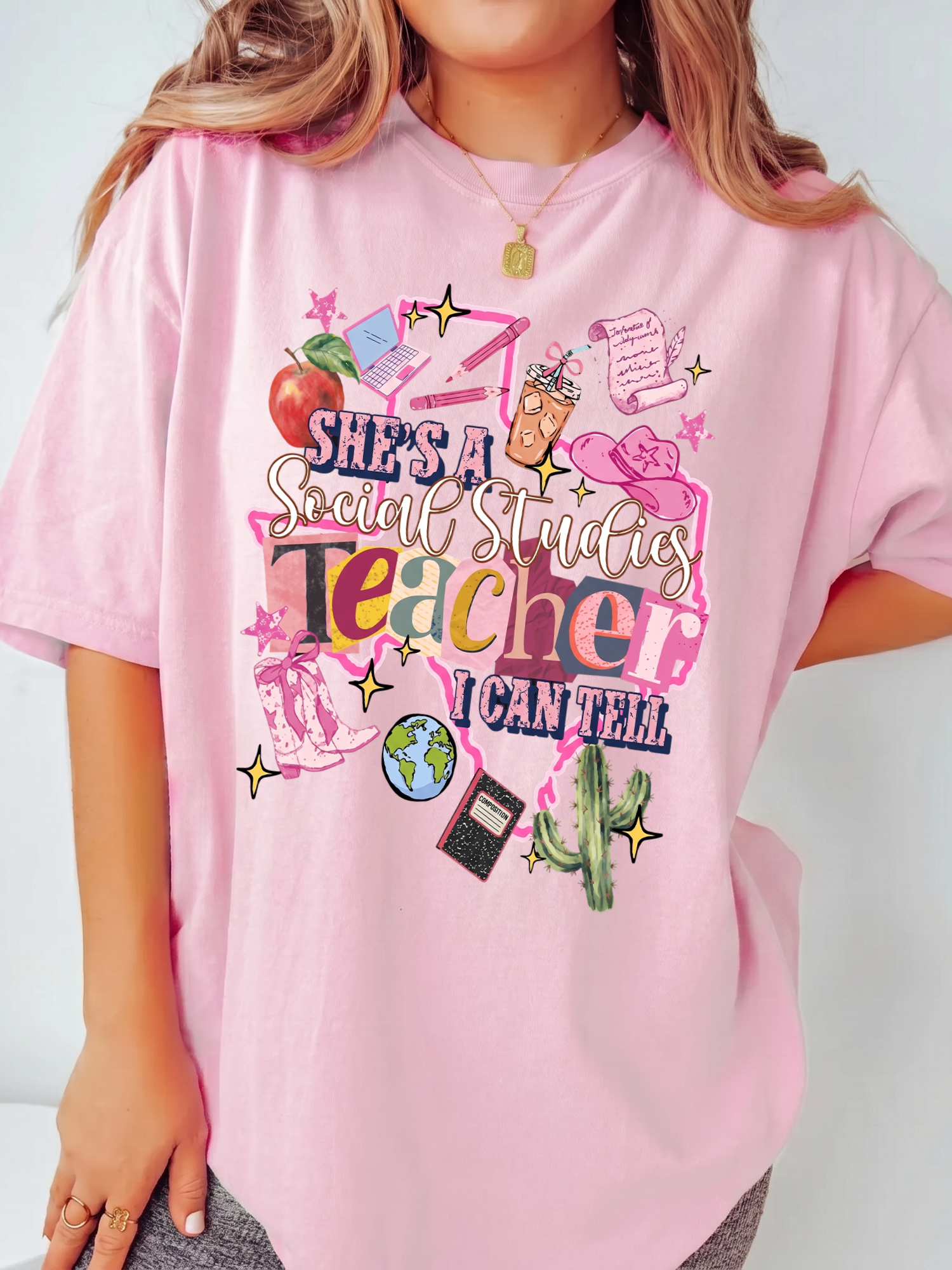 She's A Social Studies Teacher I Can Tell Shirt - Back to School Tee