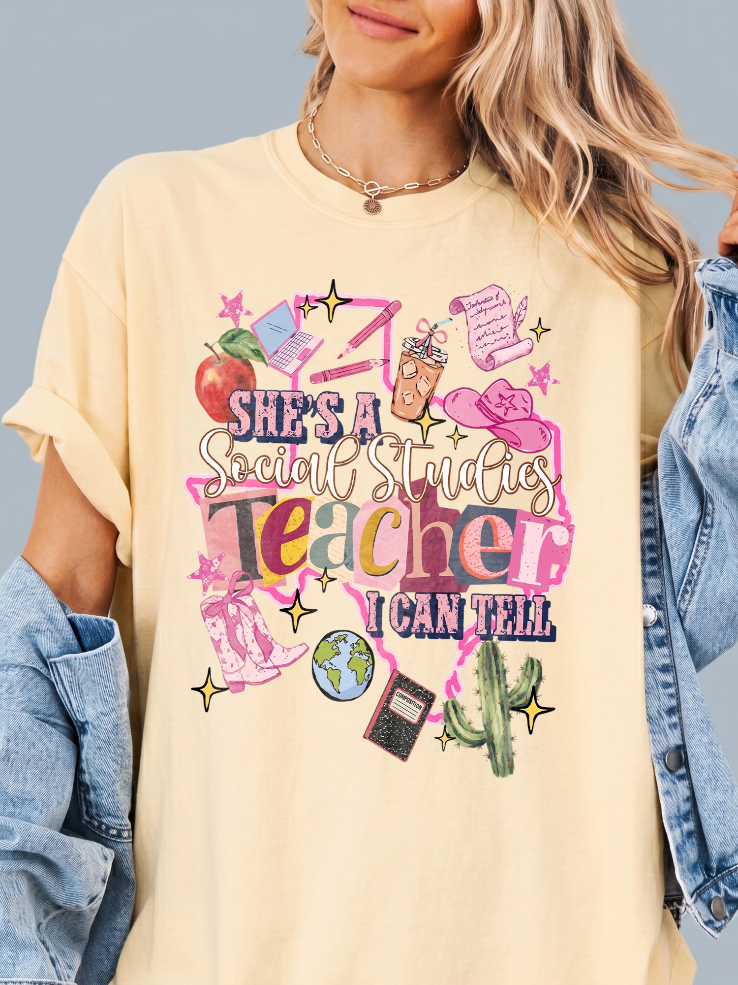 She's A Social Studies Teacher I Can Tell Shirt - Back to School Tee