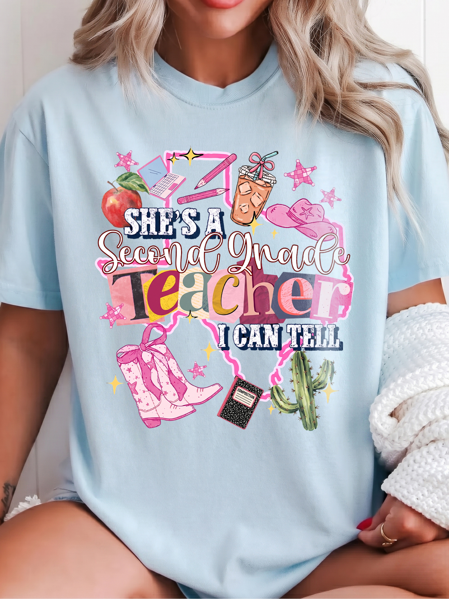 Western Second Grade Teacher Graphic Tee - Back to School Shirt