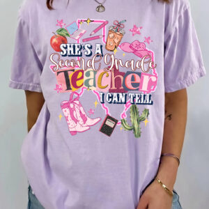 Western Second Grade Teacher Graphic Tee - Back to School Shirt